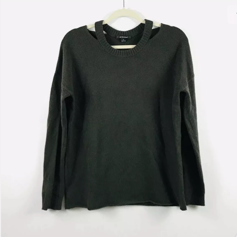 Acrobat Cold Shoulder Crewneck Sweater Size Small